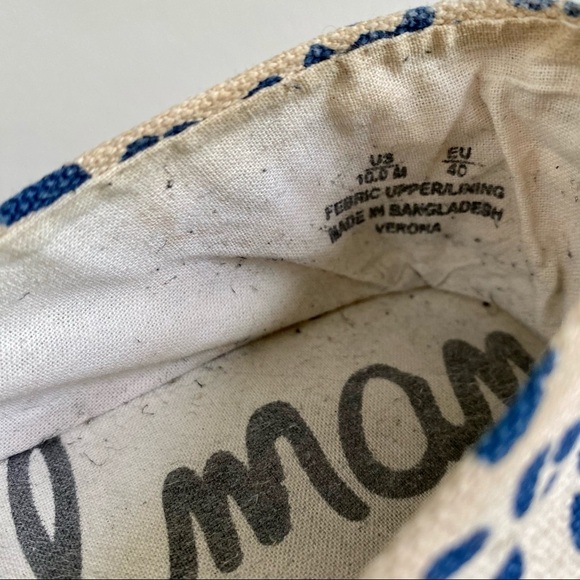 Sam Edelman Blue Cheetah Print Canvas/Linen Espadrilles - Summer Flats - Picture 9 of 9